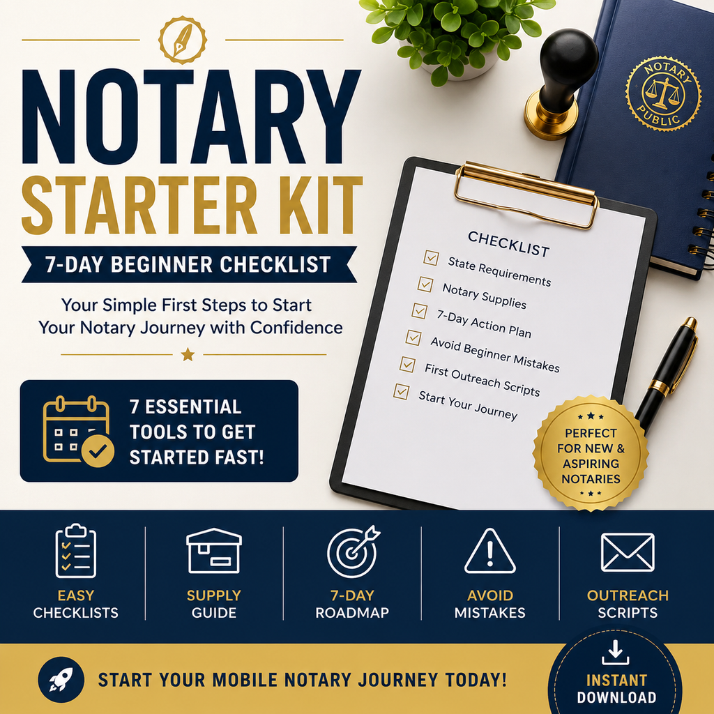 7-Step Notary Starter Kit beginner notary digital guide cover