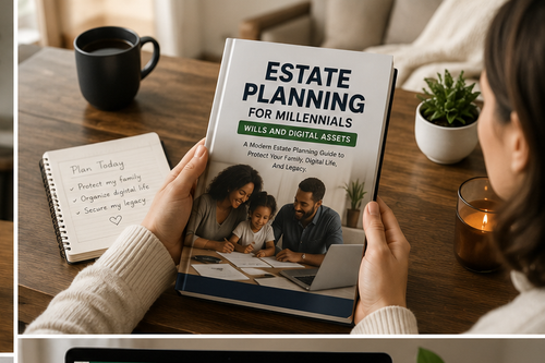 Estate Planning for Millennials workbook cover lifestyle mockup