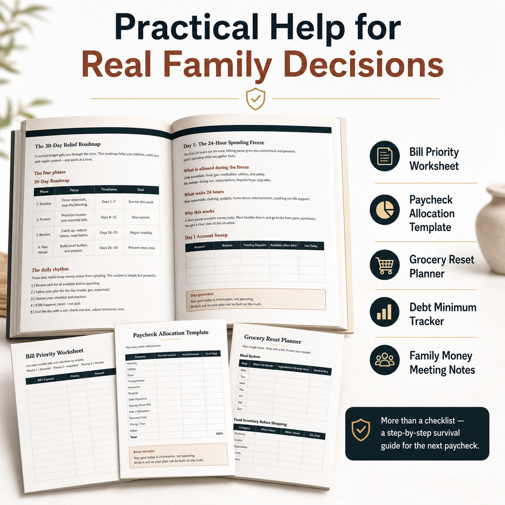 Practical help for real family decisions workbook mockup