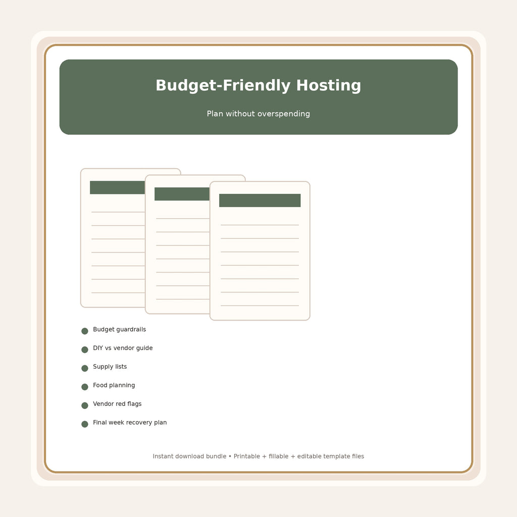 Budget friendly event planning bundle for families hosts and volunteers