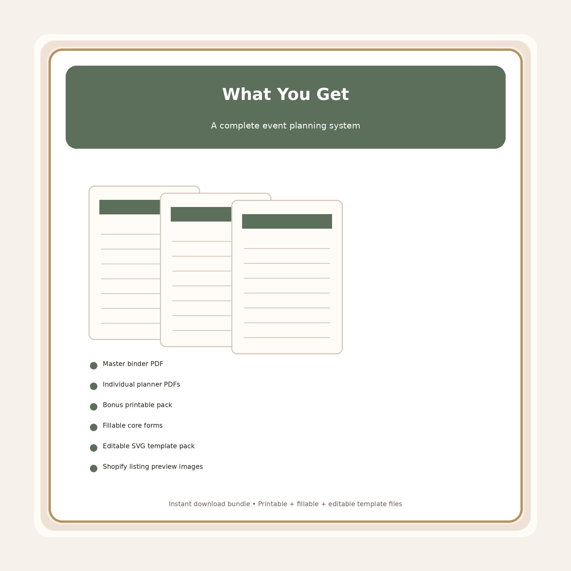 What's included in the Ultimate Stress-Free Event Planning Binder Collection