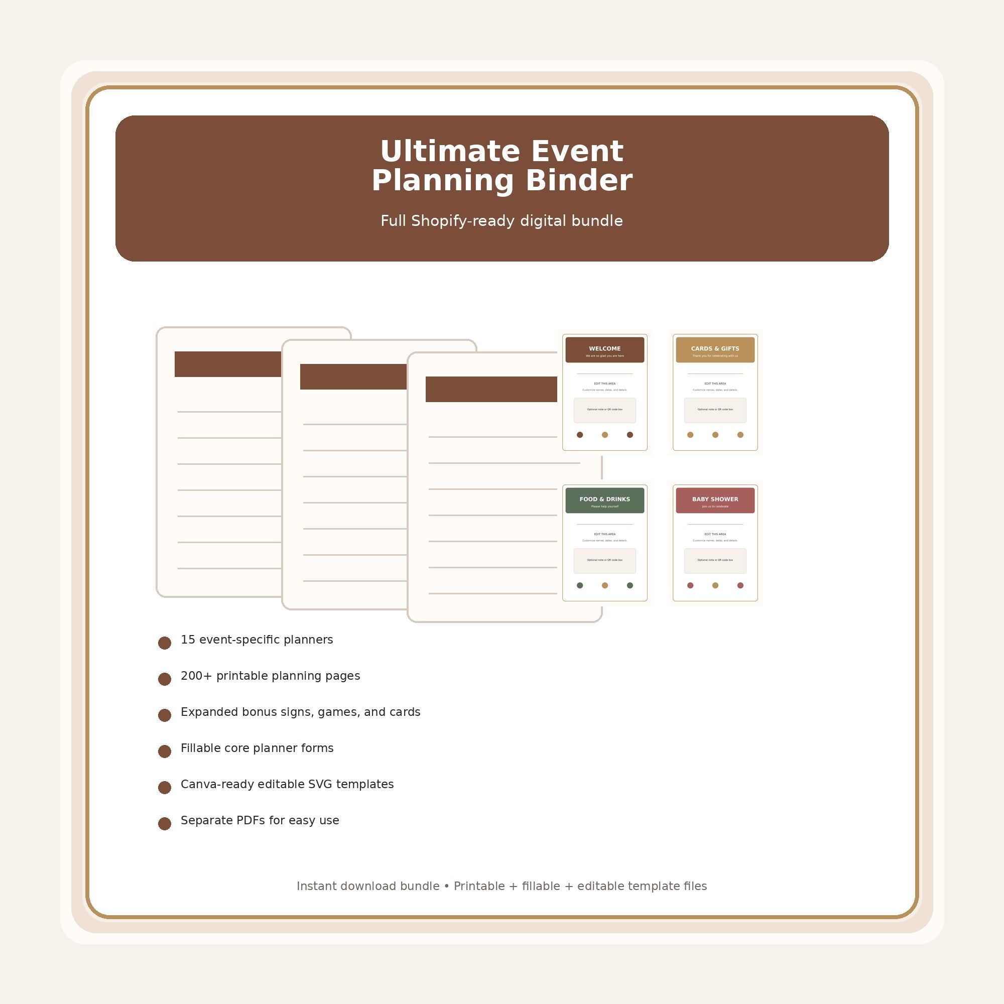 Ultimate Stress-Free Event Planning Binder Collection main mockup